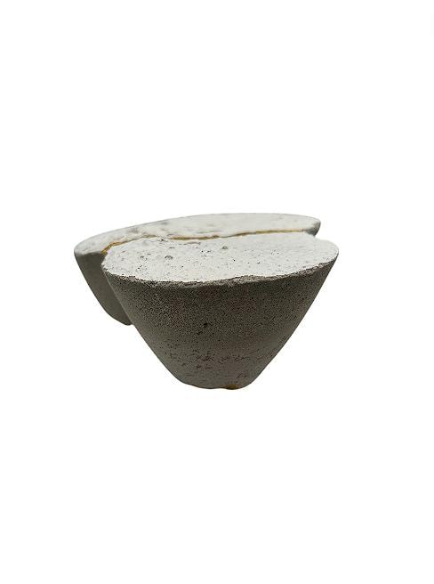 Modern Kintsugi Sponge Tray - Broken + Repaired Japanese Pottery - Hand Painted Gold - Wabi Sabi - Japandi - Cement (W) 5in (H) 2.5in