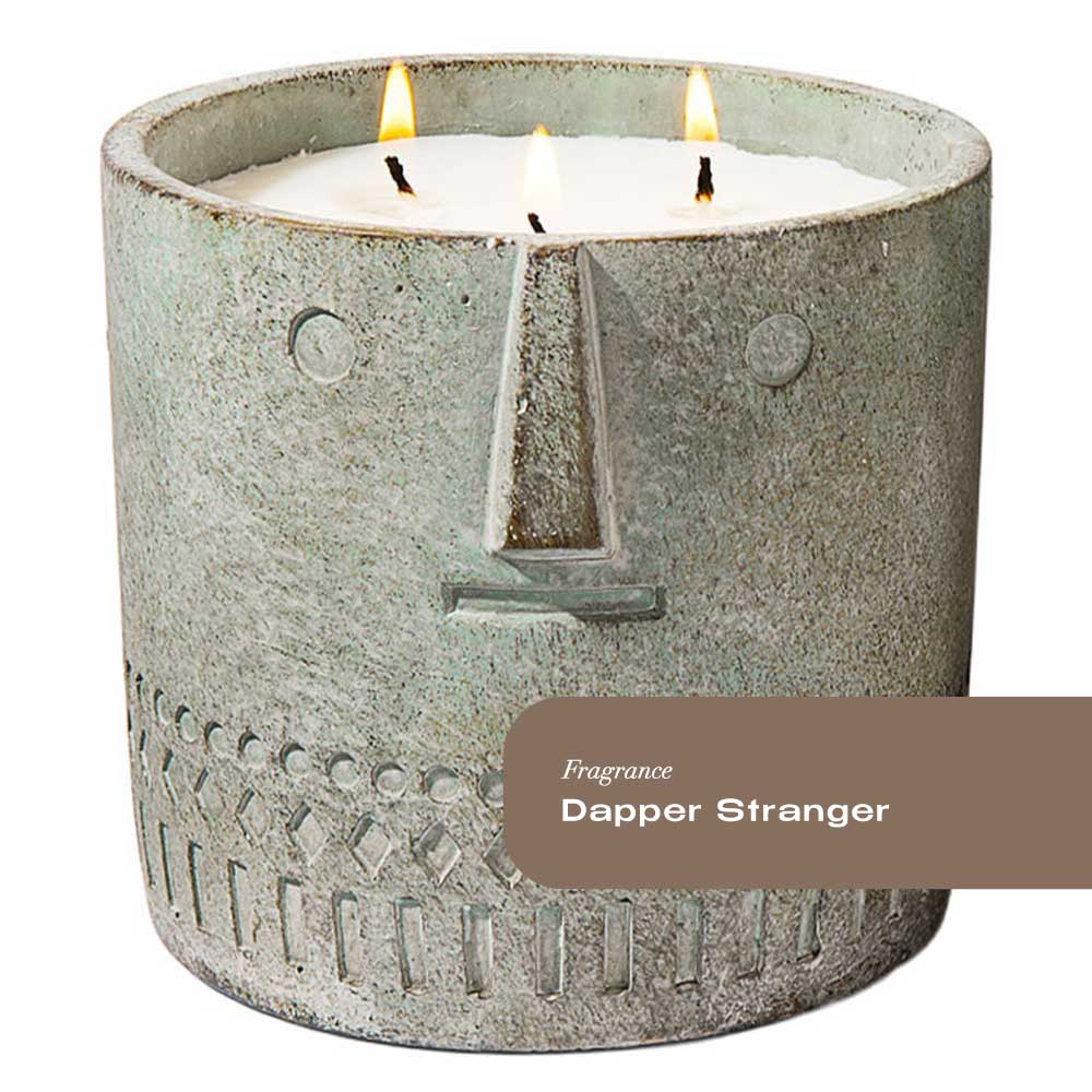 Dapper Stranger Stone Face Candle 27oz - Facette Gallery