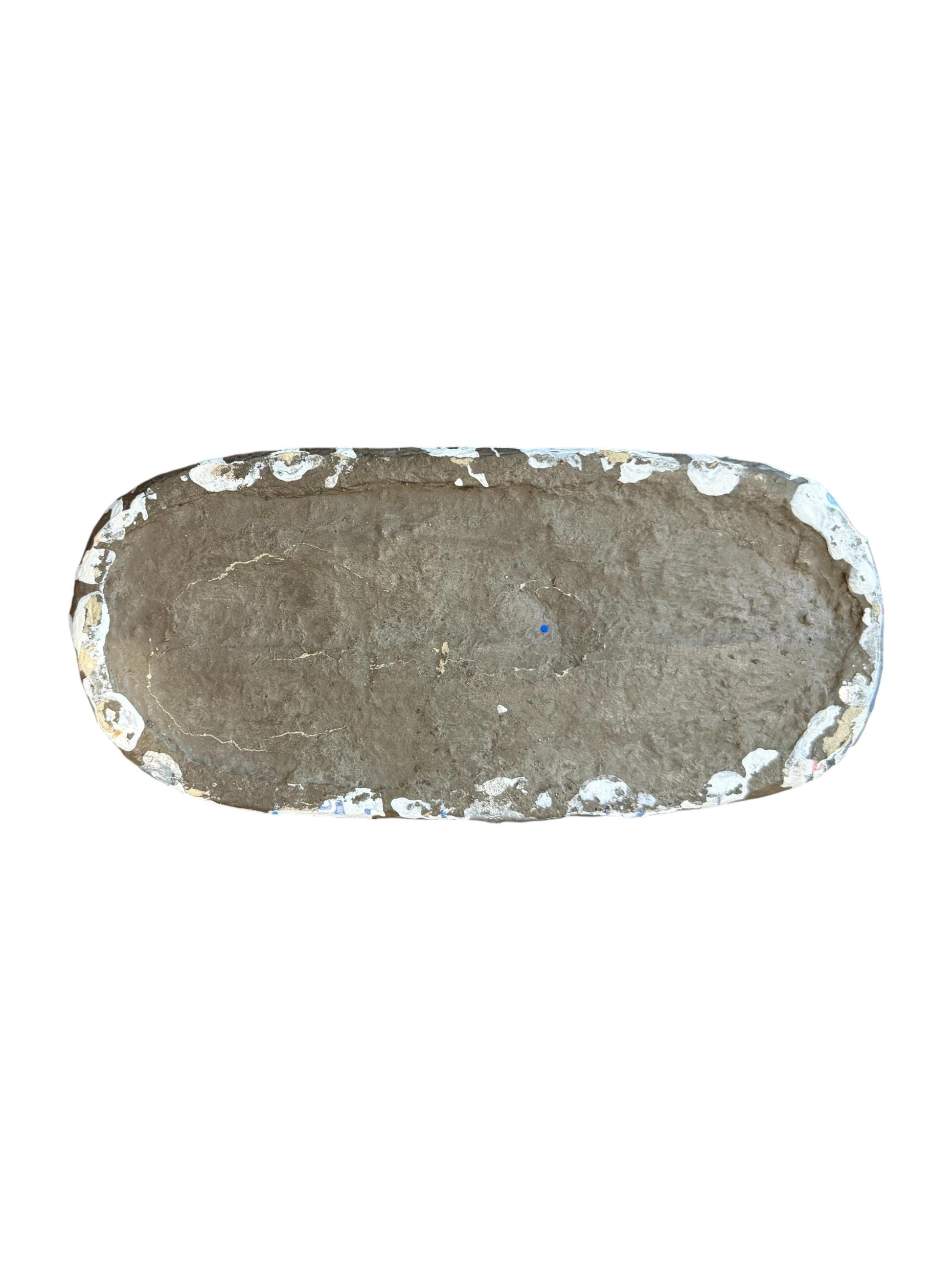 Paper Mache Splatter Paint Vase - Abstract, Gray - H 14in W 9in